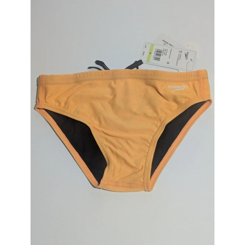 Speedo Eco Endurance Solid Orange Pop Swim‎ Brief Men's 28